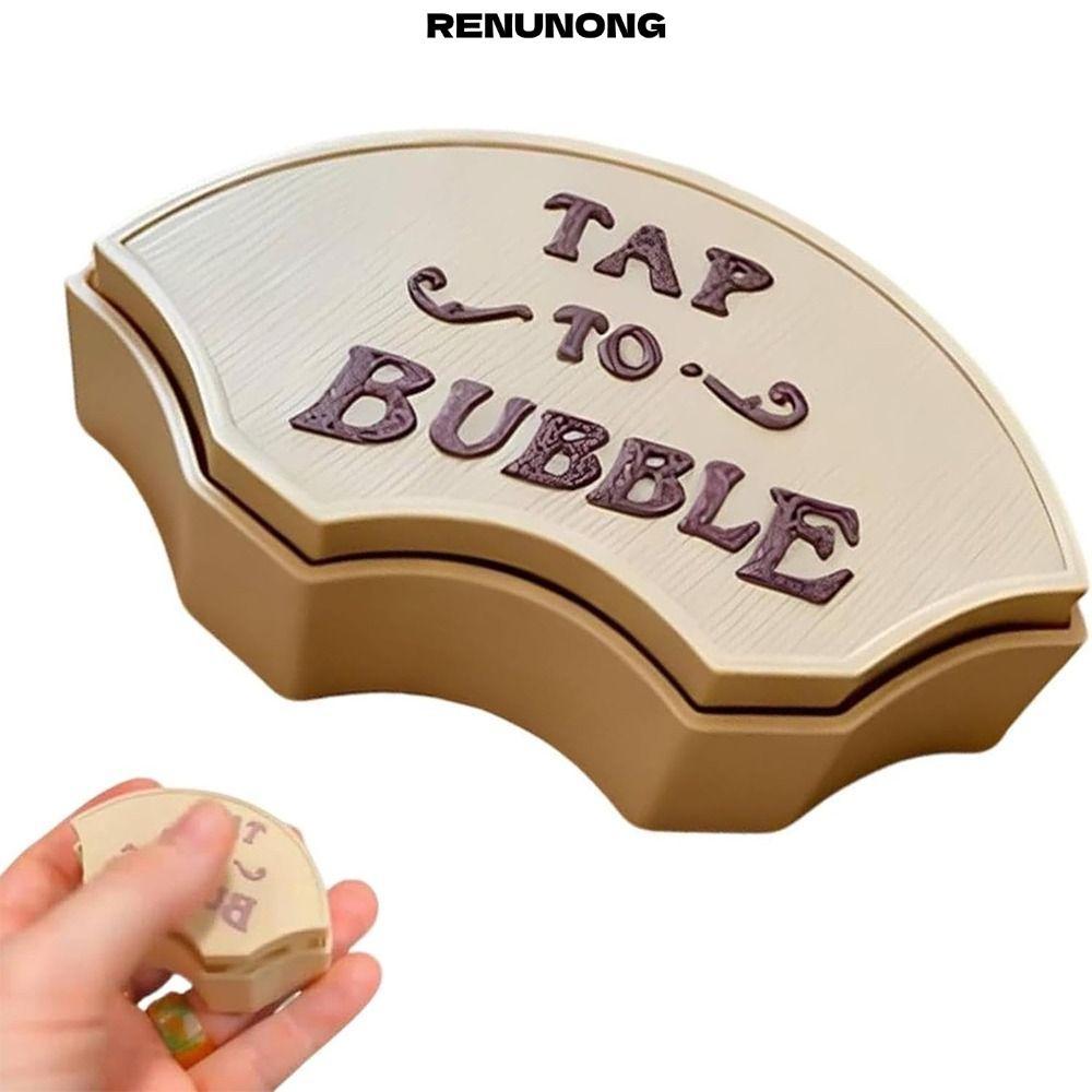 RENUNONG Tap to Bubble Clicky Fidget Button, Đồ chơi đầu ngón tay loại ép cầm tay hình quạt, Giảm că