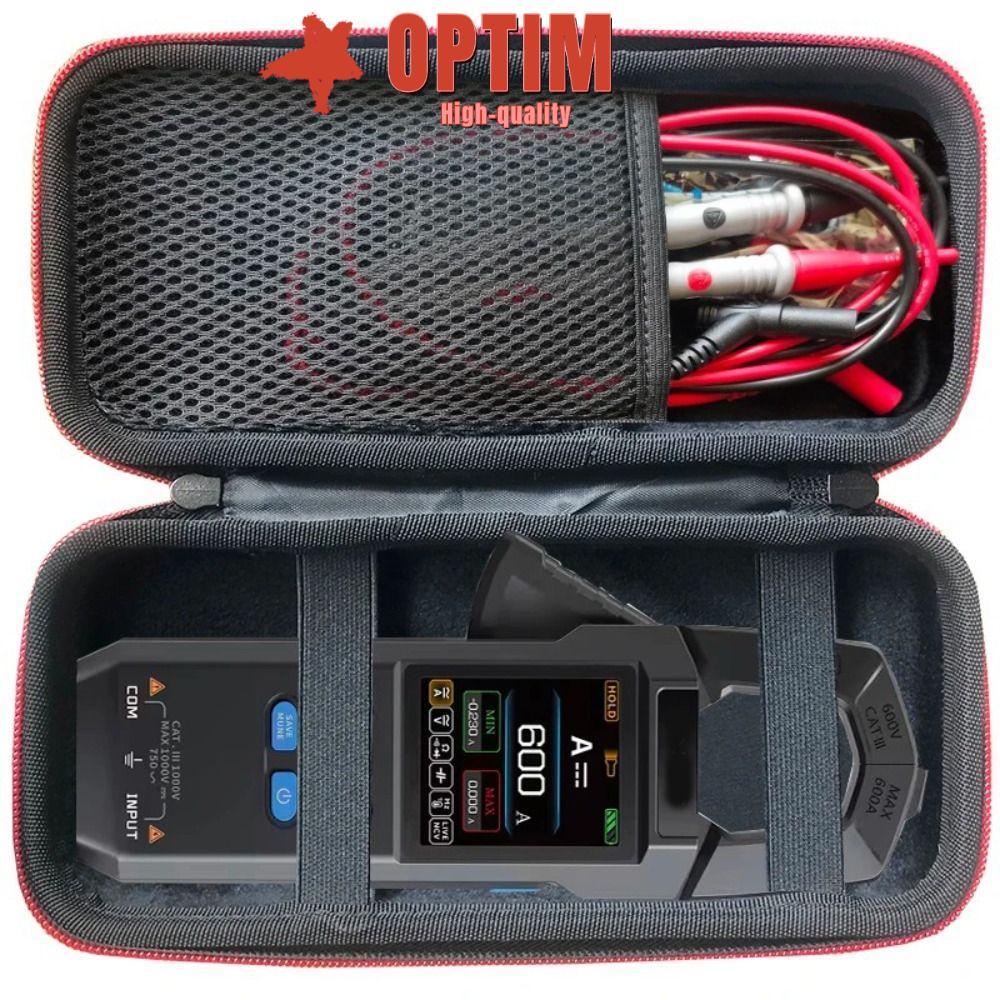 Máy đo kẹp OPTIM, Mang theo chống sốc đa năng, Túi vạn năng kỹ thuật số lót xốp vỏ cứng chuyên nghiệ
