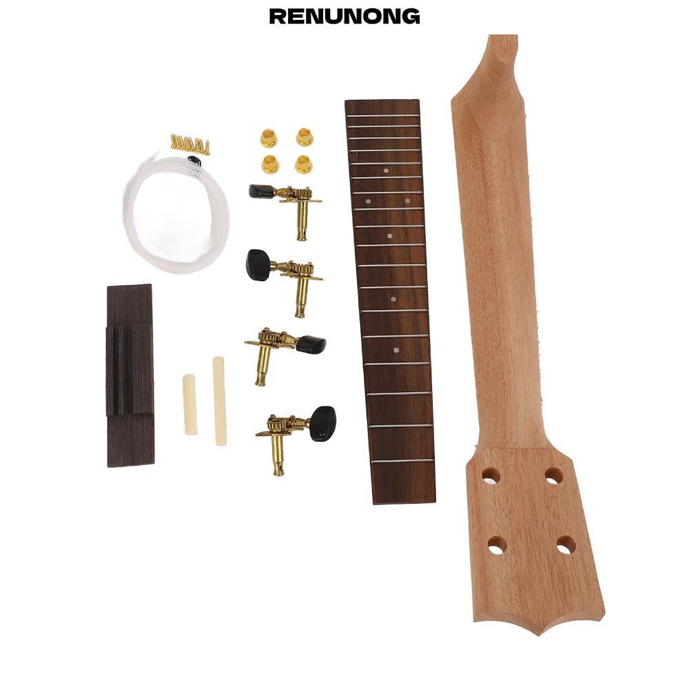 RENUNONG ​Bộ thay thế Fretboard​, ​Kích thước đàn Ukulele buổi hòa nhạc​ ​Bộ cổ đàn Ukulele Bridge &