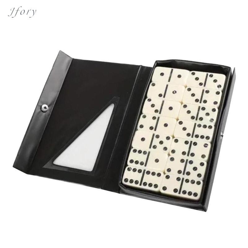Double Six Domino Set Classic Board Game Toy Family 28 Dominos in Portable Case