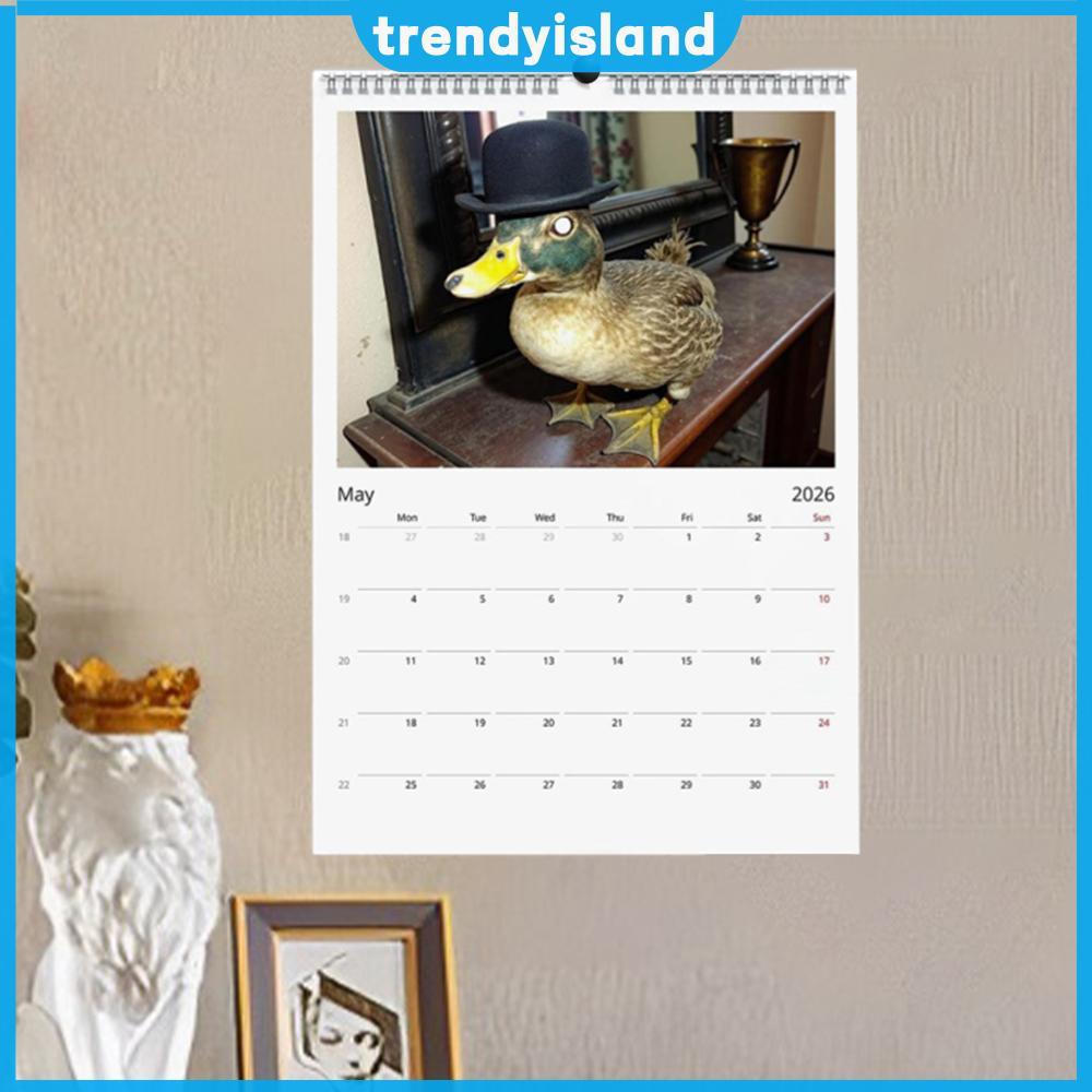 2026 Bad Taxidermy Lịch treo tường Awful Taxidermy Công cụ lập kế hoạch hàng tháng cho văn phòng tại