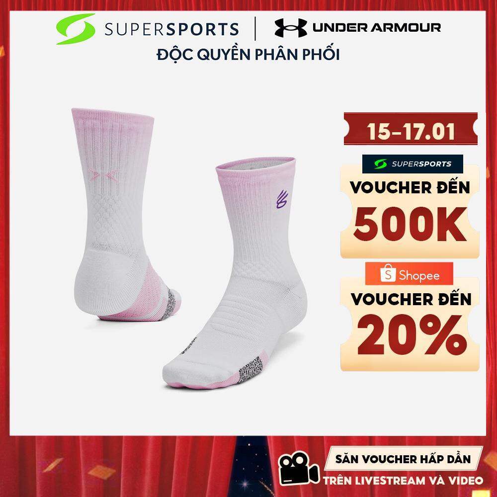 Vớ Thể Thao Under Armour Playmaker Mid - Trắng  - 1376231-103