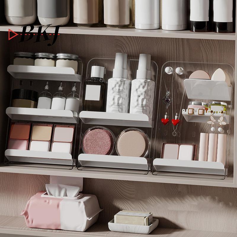 [KJ] Dụng cụ sắp xếp mỹ phẩm & trang sức Acrylic 3 tầng cho trang điểm phòng tắm [Mới]