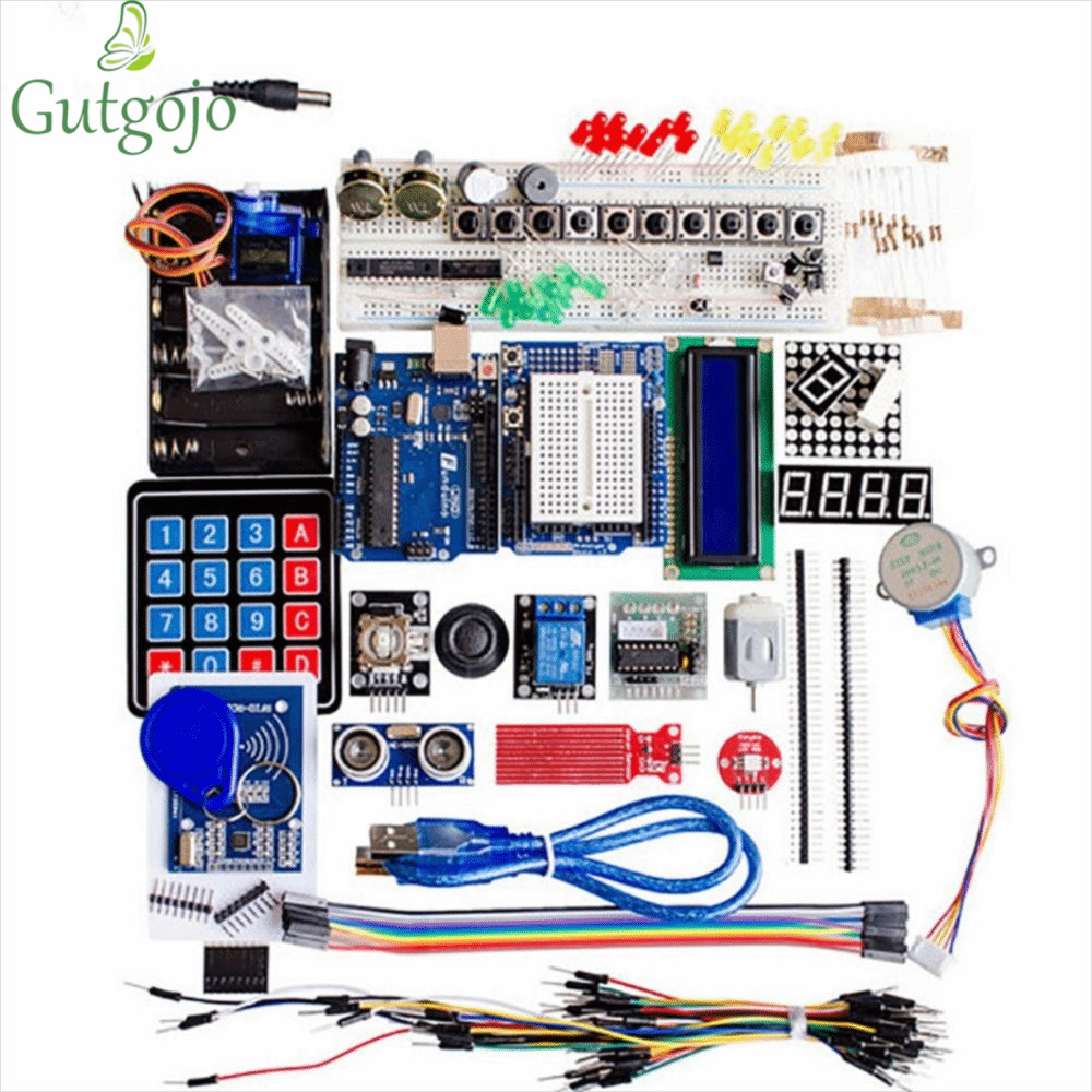Bộ khởi động GUTGOJO cho Arduino Uno R3, Nút cảm biến dây nhảy Dự án Uno R3, Arduino Uno R3 RFID Bản