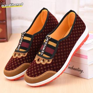 Giày Vải SCANDIHOME0, Giày Vải Bắc Kinh Cũ Miệng Tròn, Giày Vải Miệng Tròn Thoáng Khí Bắc Kinh Mùa Xuân Thu Đông