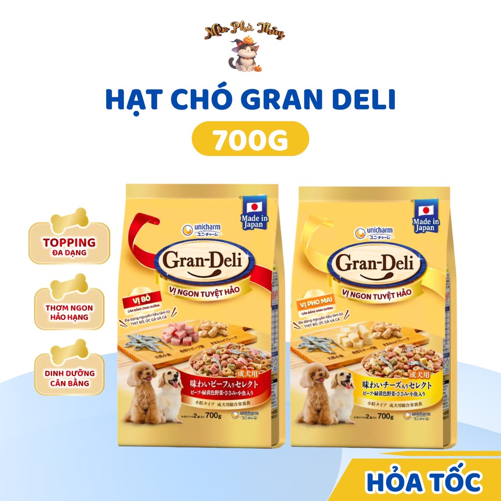 Hạt Cho Chó Trưởng Thành Gran Deli 700g