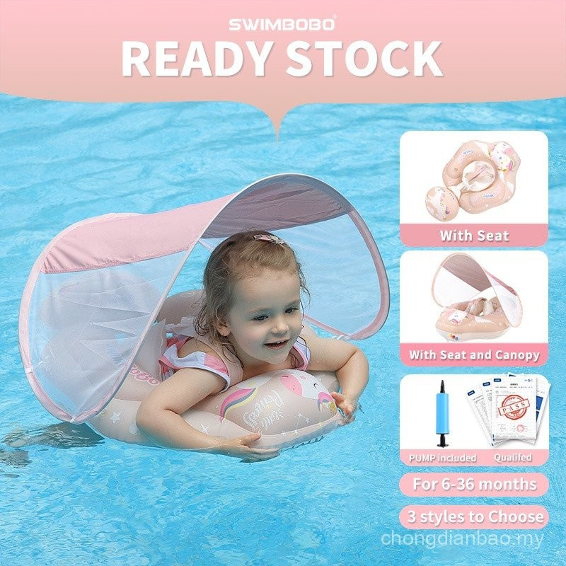 Swimbobo Bé Bơi Bơm Hơi Nổi Vòng Tròn Phụ Kiện Bể Bơi Hoạt Hình Bơi Huấn Luyện Phao GFPF JPUM