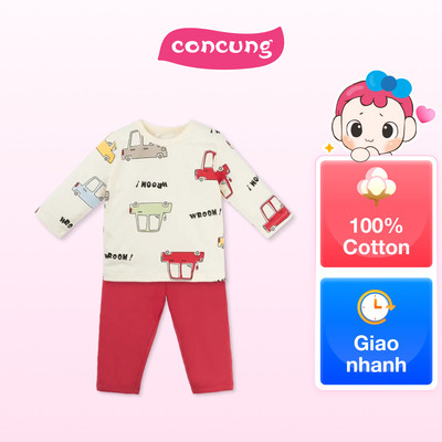 Bộ bé trai dài Animo Easy HN0126026 (3Y,Kem-đỏ)