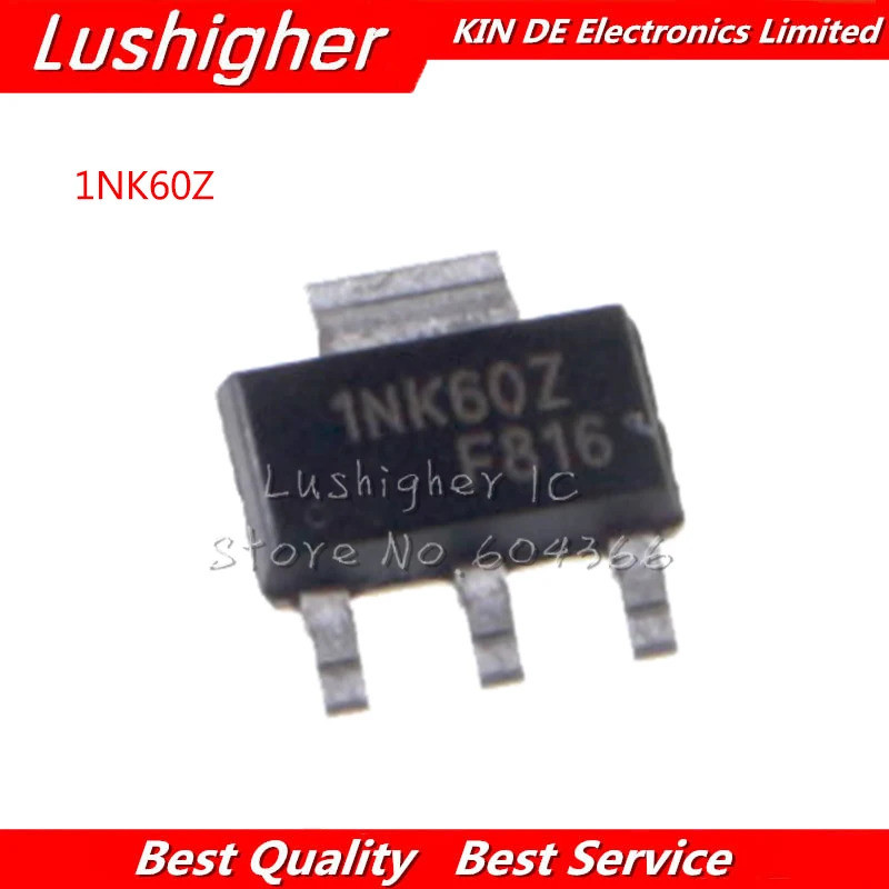 20 Chiếc STN1NK60Z SOT-223 1NK60Z STN1NK60 SOT MOSFET N-CH 600V 300MA SOT223 IC