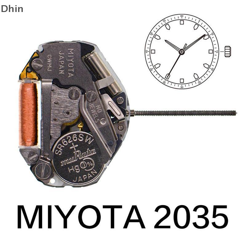 [Dhin] 2035 Movement Miyota 2035 Đồng hồ chuyển động thạch anh Bộ phận lịch sửa chữa không lịch ba tay Phụ kiện chất lượng cao