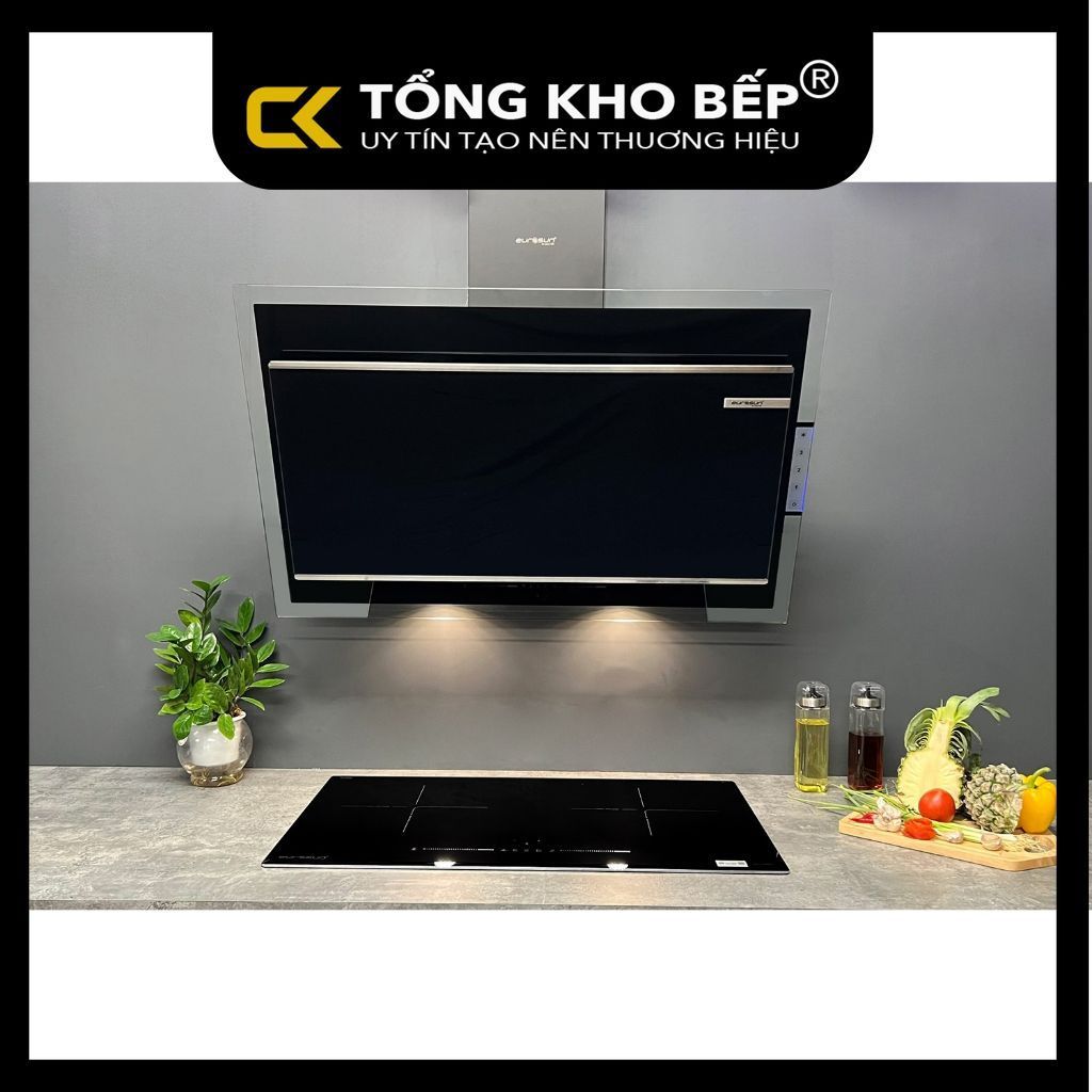 Máy hút mùi Eurosun EH-70CN78B l EH-90CN78B - Động cơ BLDC, Bảo hành 3 năm, Hàng chính hãng TỔNG KHO