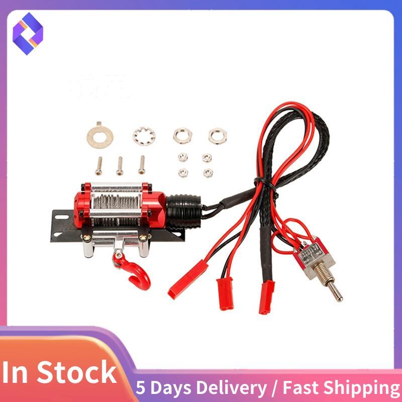 RC Xe Nâng Cấp Kim Loại Tự Động Mô Phỏng Tời Có Công Tắc Cho 1 / 10 RC Xe Bánh Xích SCX10 D90 RC Phụ