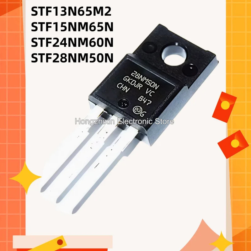 5 Chiếc STF13N65M2 13N65M2 STF15NM65N 15NM65N STF24NM60N 24NM60N STF28NM50N 28NM50N TO-220F MOS Hiệu