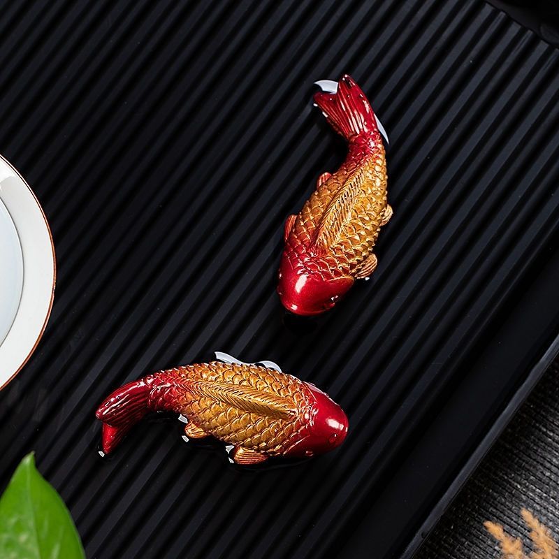New Product#[Shop Hot Sale]Fortune-Attracting Carp Color-Changing Tea Pet Ornament Pixiu Tea Tray Te