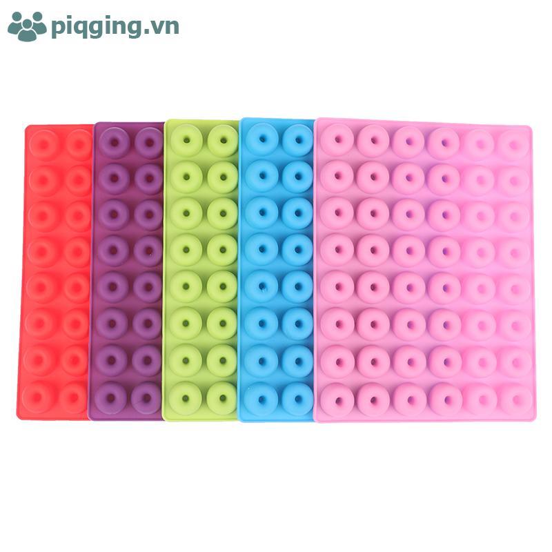 Khuôn bánh rán silicon Mini 48 lỗ Piqging - Khay nướng bánh rán, bánh quy Bagel VN