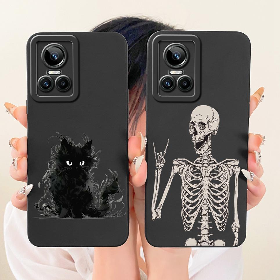 Mèo Trung Quốc Rồng Hoạt Hình Tranh Vỏ Cho Realme GT Neo 3 150W Neo 5 240W Mềm Mờ Silicon Ốp Lưng Đi