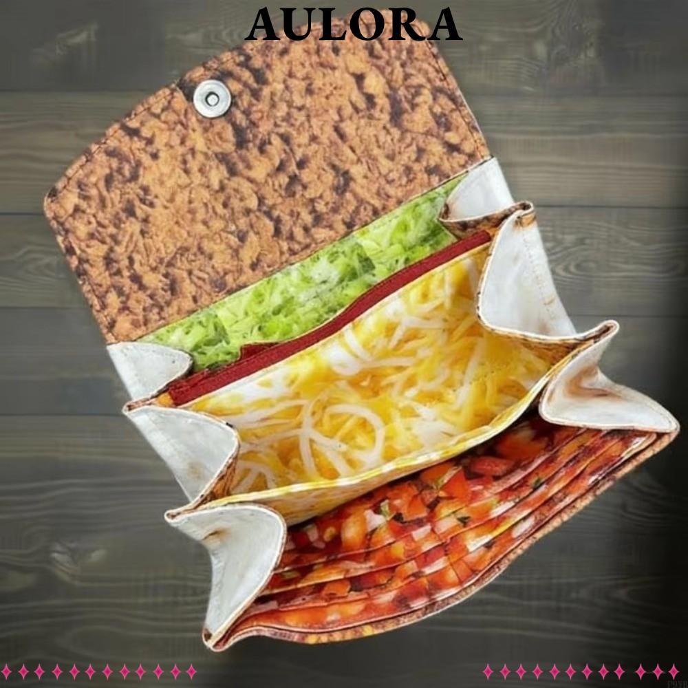 Kẹp tiền xu AULORA, có khe cắm thẻ Ví Burrito nhiều ngăn, Hộp đựng thẻ Burrito có thể gập lại