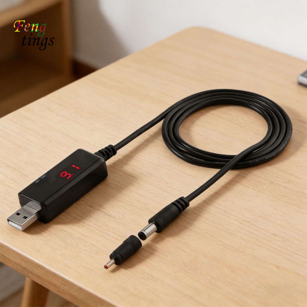 [Ft] Bộ chuyển đổi USB sang 12v Bộ chuyển đổi USB Boost 5v sang 12v Cáp nguồn USB sang Dc 5.5x3.5mm 