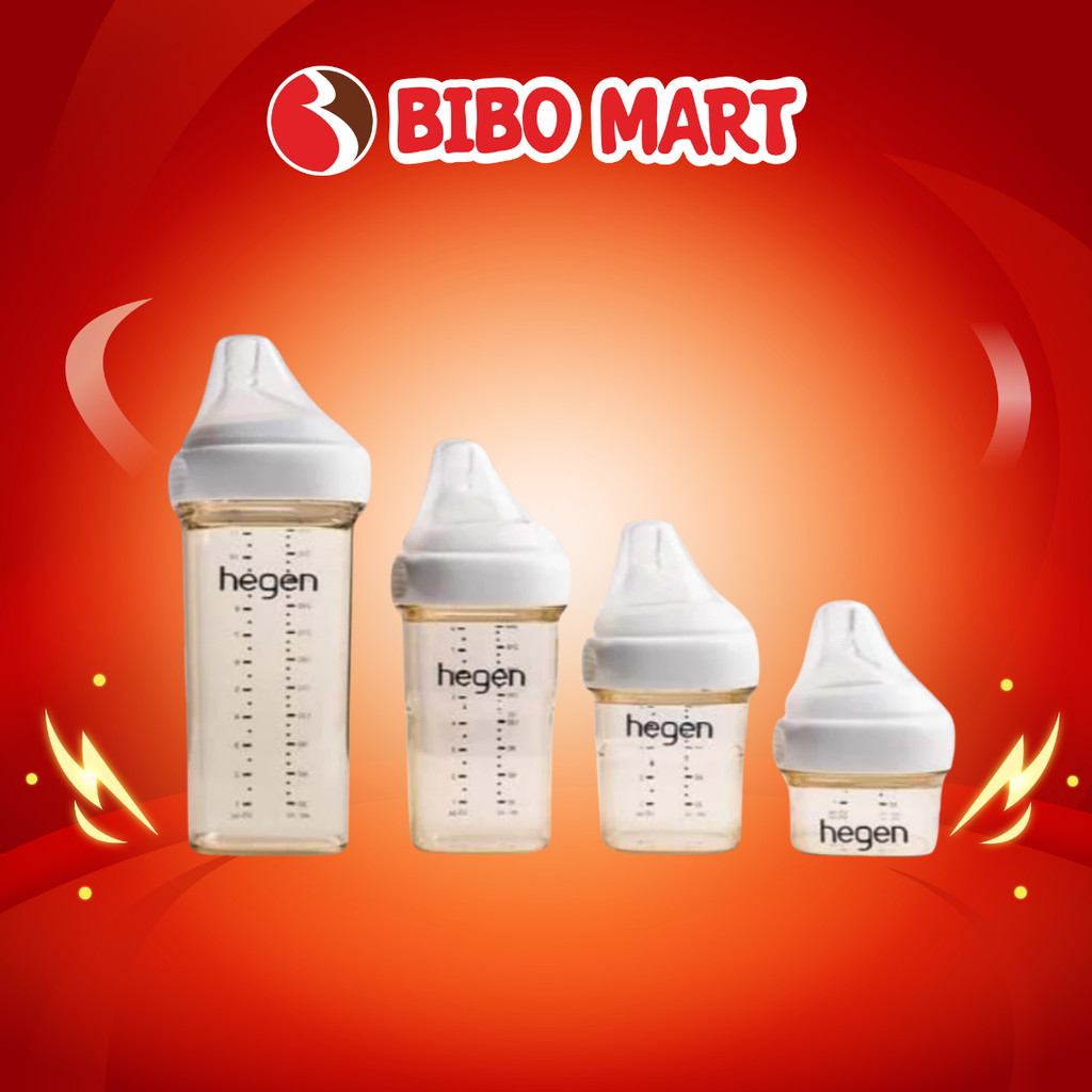 Bình Sữa Hegen PPSU Thiết Kế Hình Vuông Chống Tràn Hiệu Quả An Toàn Cho Bé - Bibomart