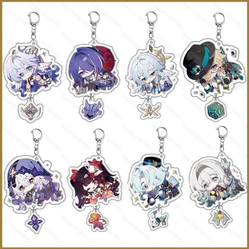 HK1 Honkai: Star Rail Firefly Aventurine Acheron Thiên Nga Đen Robin acylic Móc Khóa Túi Móc Khóa Mặ