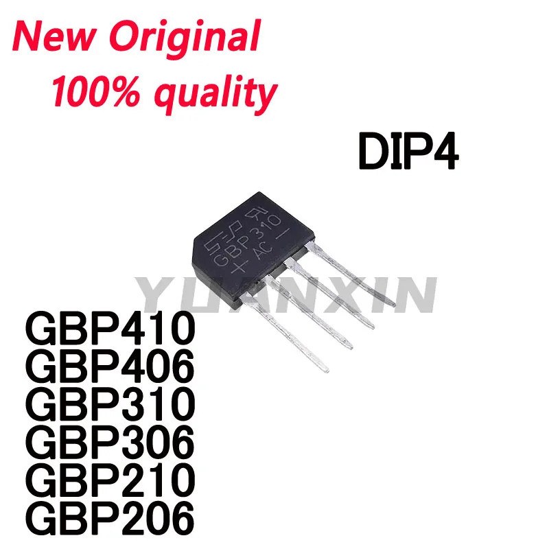 5 CÁI GBP410 GBP406 GBP310 GBP306 GBP210 GBP206 DIP4 Chân phẳng chỉnh lưu cầu ngăn xếp Còn hàng