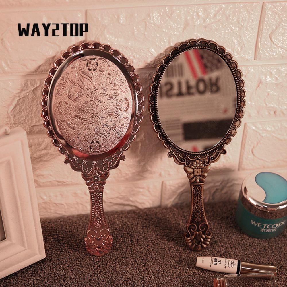 Gương trang điểm WAY2TOP, Gương trang điểm mỹ phẩm trang điểm Vanity Hand Mirror, Gương trang điểm c