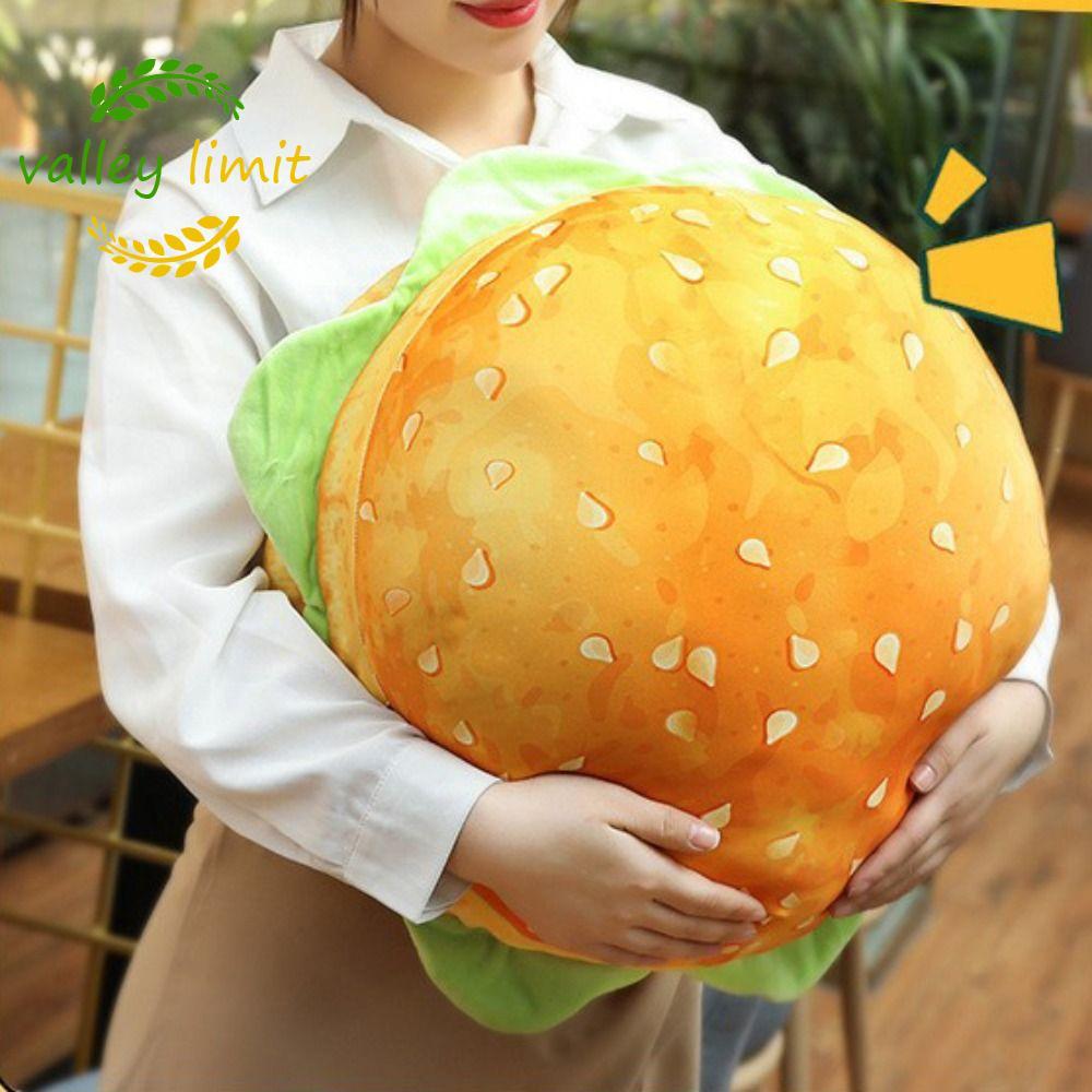 VALLEY LIMIT Gối Burger Thực Tế, Burger Thực Tế Mô Phỏng Burger Burger Cheeseburger Gối, Đồ Chơi San