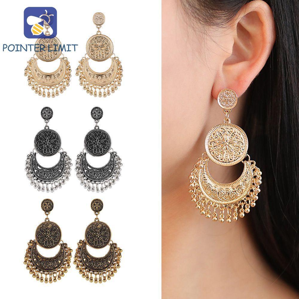 Thả Bông Tai Cổ Điển Ấn Độ Phù Hợp Style Boho