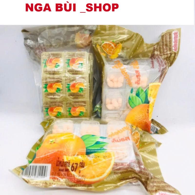 ( GIÁ SỈ )  Kẹo C cam Thái Lan,Kẹo C trái tim Thái Lan vỉ 24 hộp,Kẹo cam Vitamin C Thái Lan.
