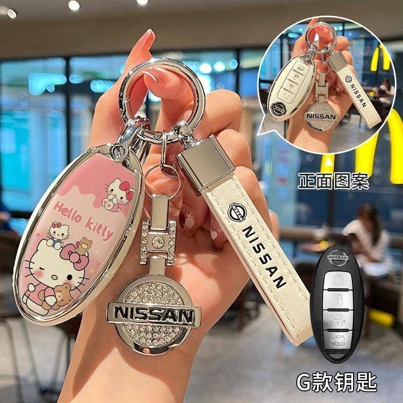 Nissan Kicks nisan Key Case Nissan Kicks tiida juke sentra livina trail Hoạt Hình Nữ Điều Khiển Từ X