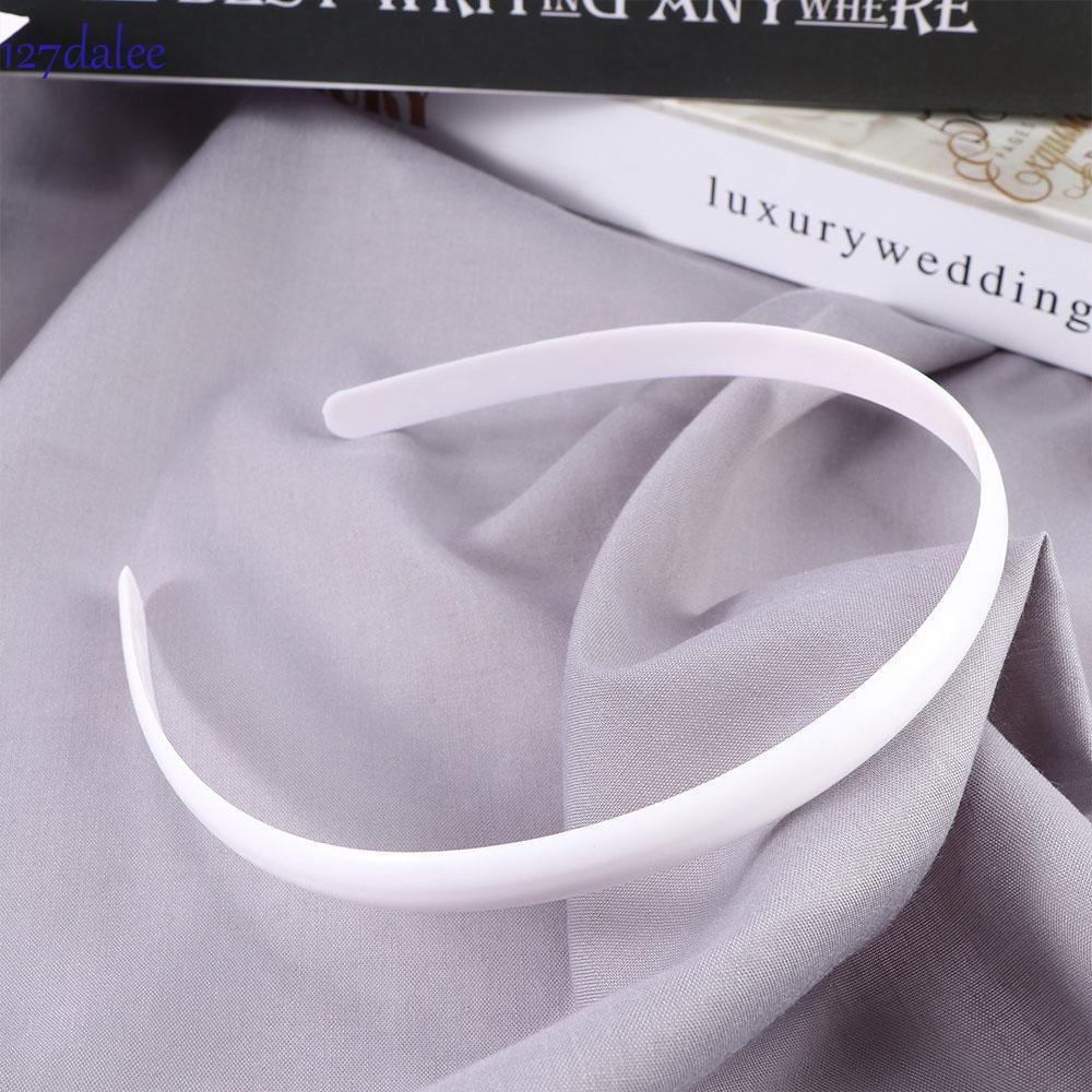 Băng đô nhựa DALEE - 10 chiếc màu trắng không răng