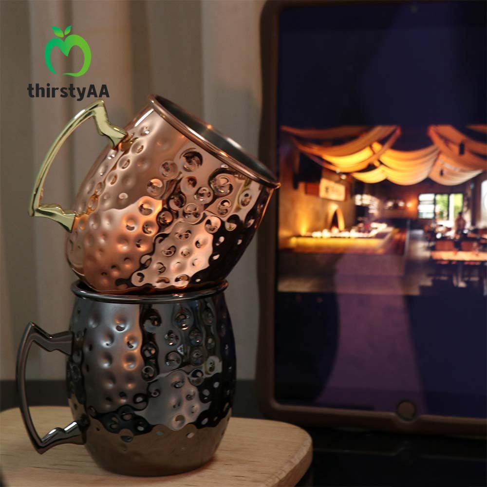 ThRSTYAA Cốc Inox, Nga Drinkware Moscow Mule Mug, bền Cốc Rượu Thanh Dụng Cụ Bia Thanh