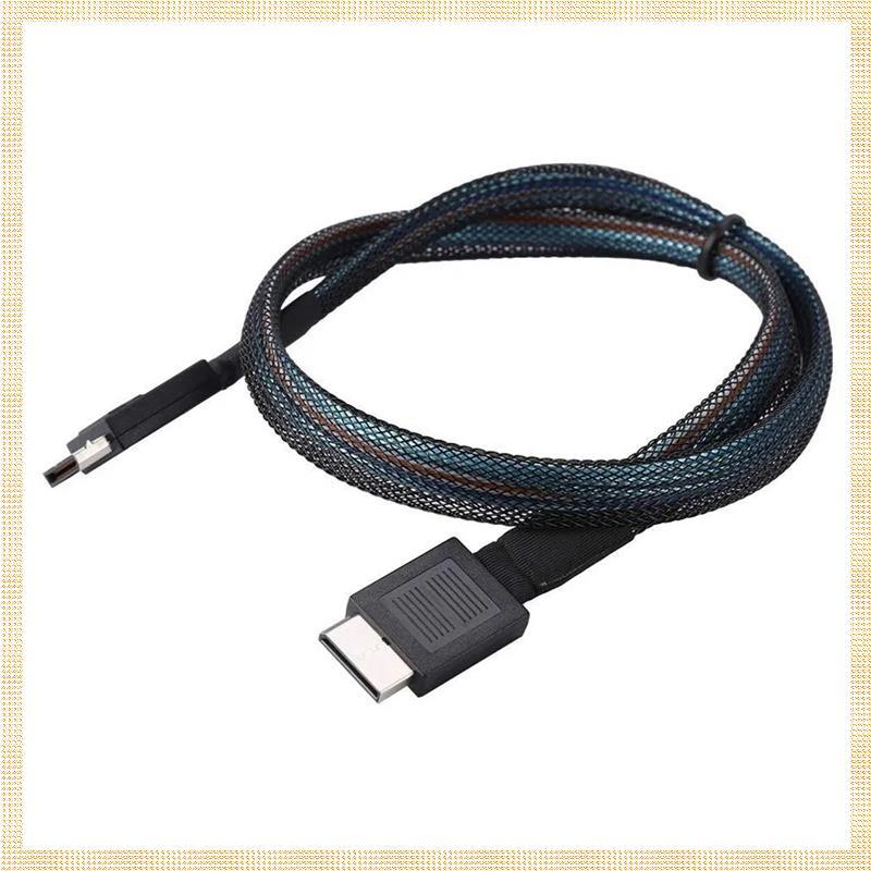 [1fnejakblh.ph] Cáp PCIE4.0 MINI SAS 24Gbps Cáp nối dài dữ liệu Oculink SFF-8611 sang SFF-8611 Đường