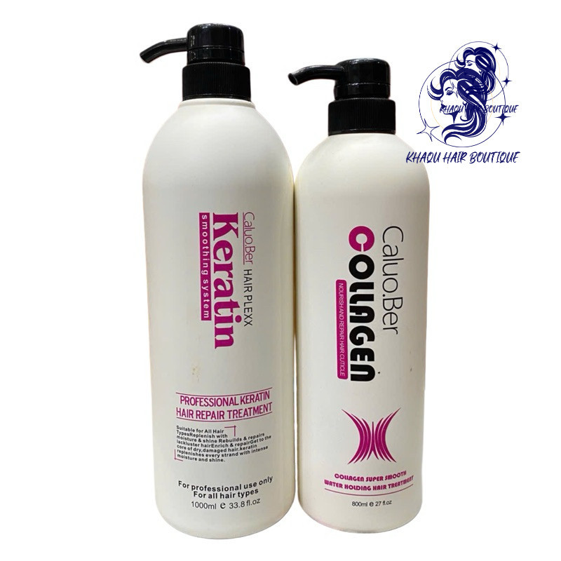 Combo phục hồi tóc nát keratin và collagen Caluo.ber Acai Beauty 1000ml - BK >BK<