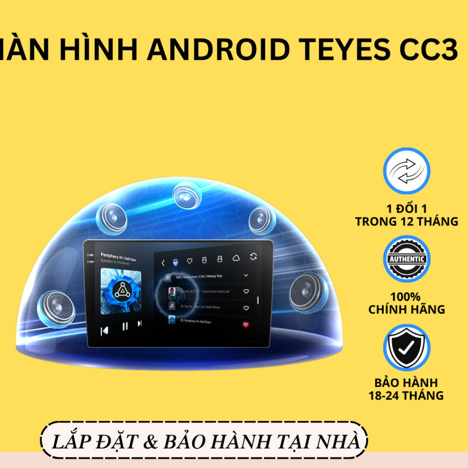 New   Màn Hình Android Teyes CC3 2K - RAM6/128G - Liền Camera 360