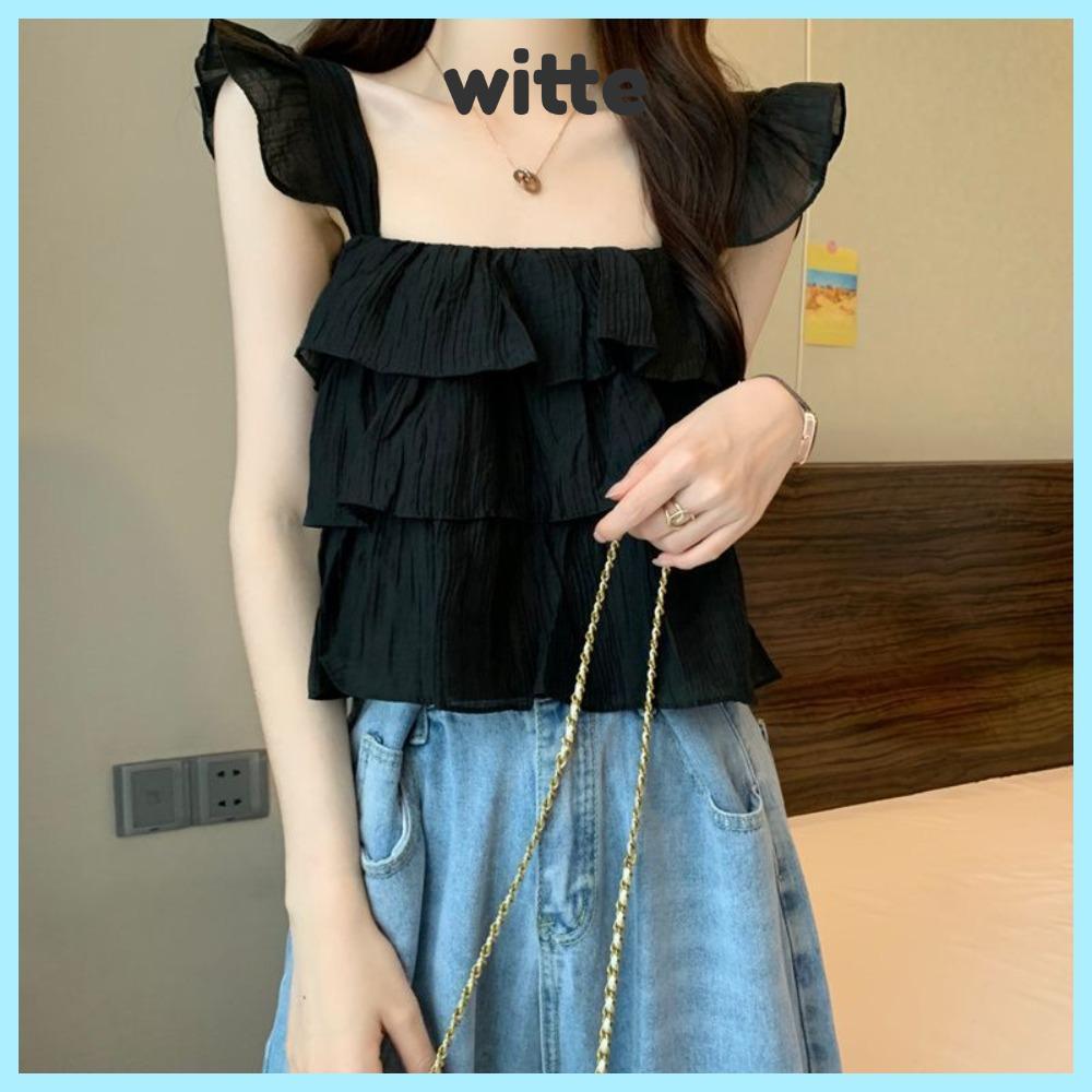 WITTE Sling Áo Vest Mùa Hè Gợi Cảm, Thời Trang