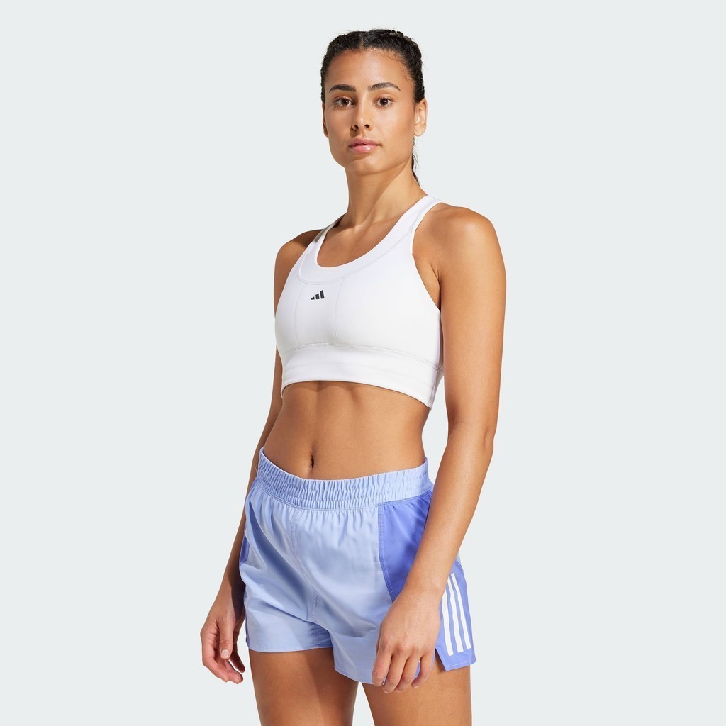 adidas Gym & Training Áo Bra Medium Support Có Túi Chạy Bộ Nữ trắng IW5327