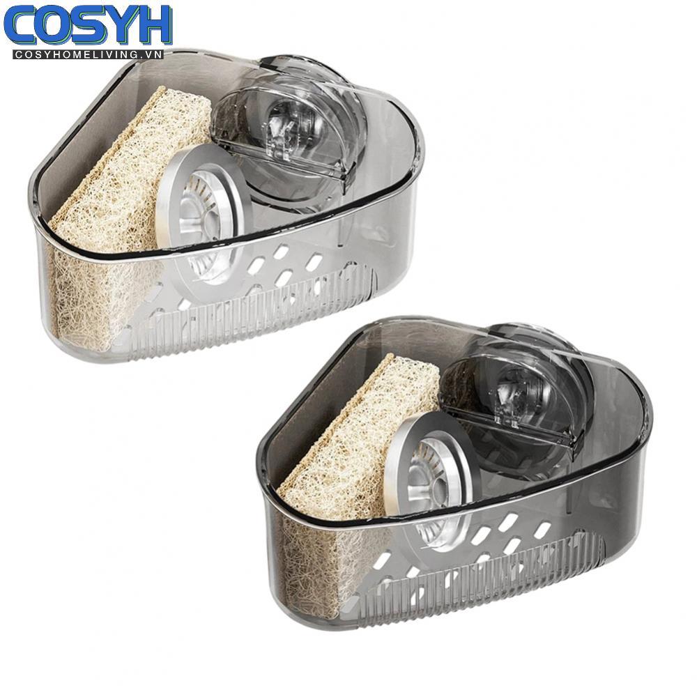 <cosyh>2PCS Sink Rack Organizer for Kitchen For Sponges Brushes with Efficient Drainage
