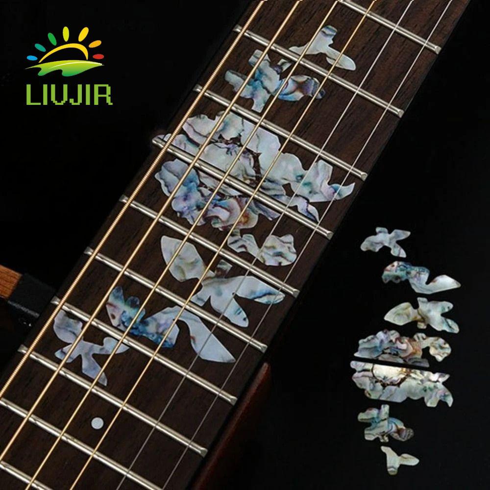 LIUJIR Cross Inlay Đề Can Đàn Guitar Điện Nhạc Cụ 22 Phong Cách Guitar Inlay Miếng Dán Bass Guitarra