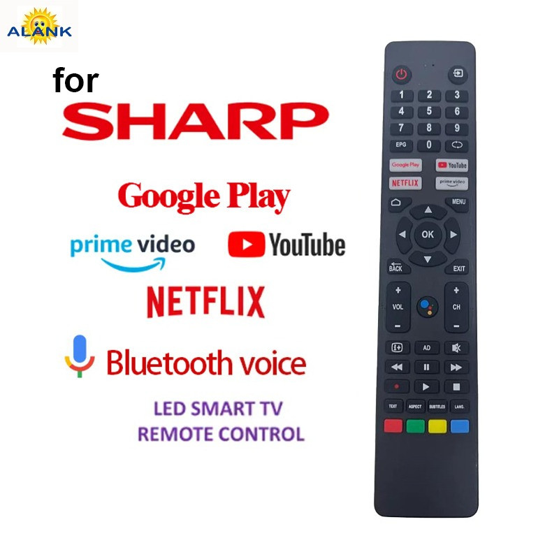 ALANK REMOTE giọng nói điều khiển SHARP TIVI Smart NETFLIX / YouTube /Google Play /prime video RC-20