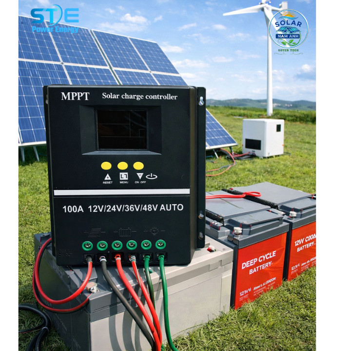 Bộ Điều Khiển Sạc Năng Lượng Mặt Trời MPPT 100A 12V/24V36V/48V Model: SY48100A