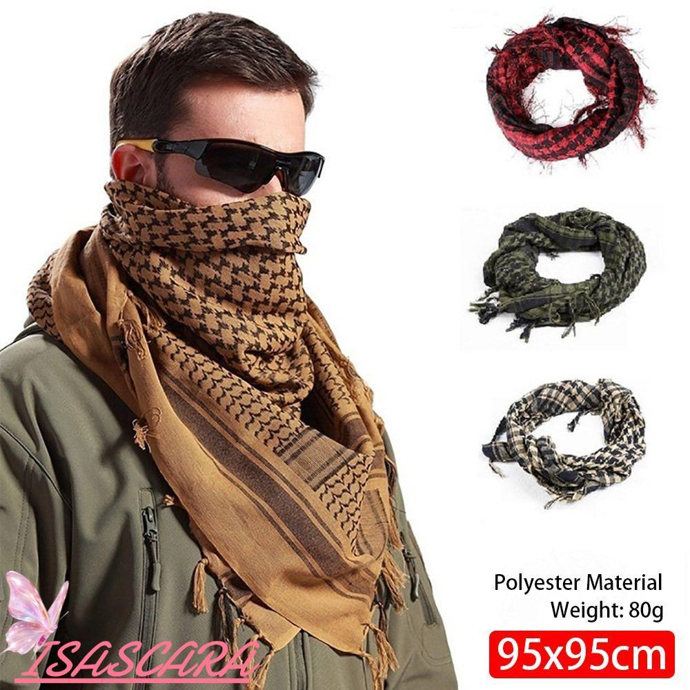 JONYE 1Pcs Muslim Shemagh Scarf, 95x95cm Polyester Palestine Bandana Arabic Turban Hijab, Polyester 