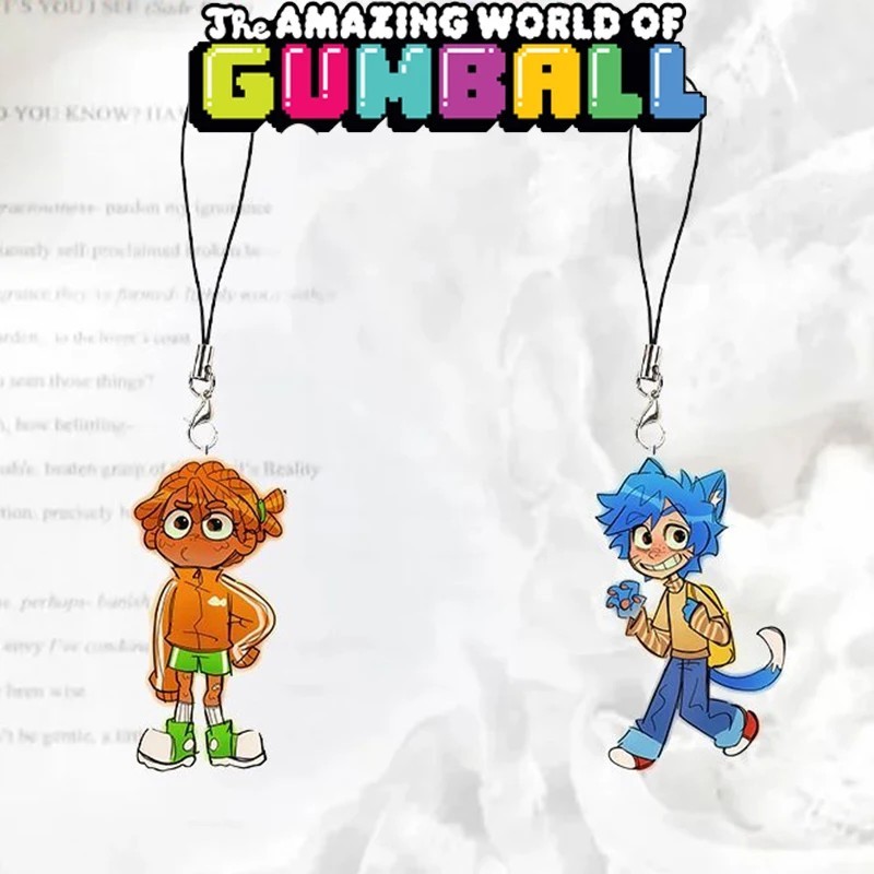Móc khóa The Amazing World of Gumball Gumball Darwin Anime Mica Acrylic Dễ Thương Phụ Kiện Cặp Sách 