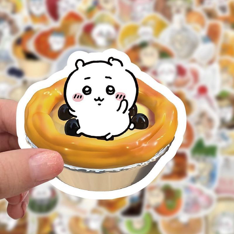 Chiikawa Thực Phẩm Dán 206 ins Hoạt Hình Dễ Thương Chiikawa Sổ Tay Bao Bì Nhãn Dán