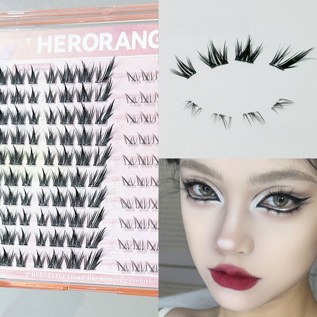 Cụm lông mi không keo 5-14mm - Lông mi Anime mềm để trang điểm tại nhà