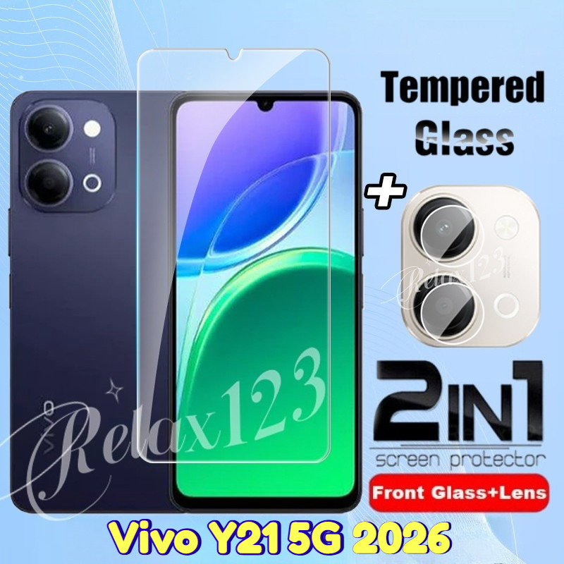 Dành Cho Vivo Y21 5G Kính Cường Lực Bảo Vệ Toàn Màn Hình Cho Vivo Y21 Y21d VIVO Y21 Y21D VivoY21 Viv