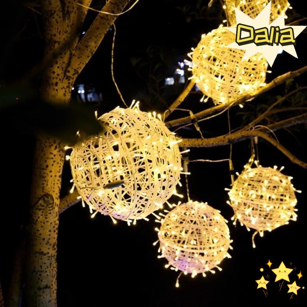 DALIA Festoon Mây Bóng Đèn, 20 / 28CM Bóng Mây Trang Trí Sân Vườn Đèn Treo, LED 220V Ramadan Festoon