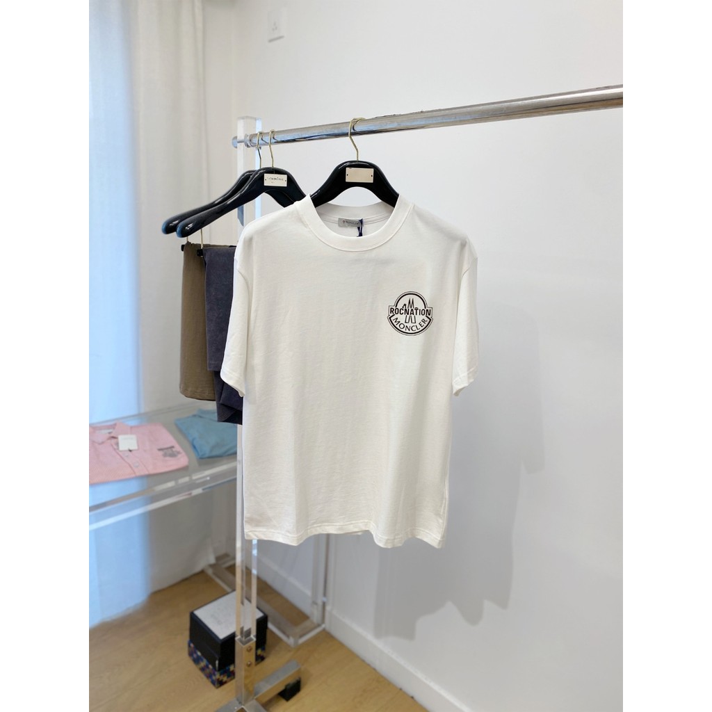 Áo Jacket Moncler mới 6XL cổ tròn tay ngắn phong cách thể thao cho cặp đôi, thoải mái hàng ngày và p