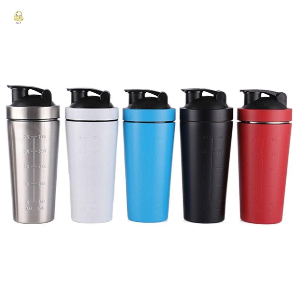 WAY Whey Shakes Cup, Bình bột protein 500ml / 750ml bằng thép không gỉ, cốc lắc sữa có quy mô Nhiệt 