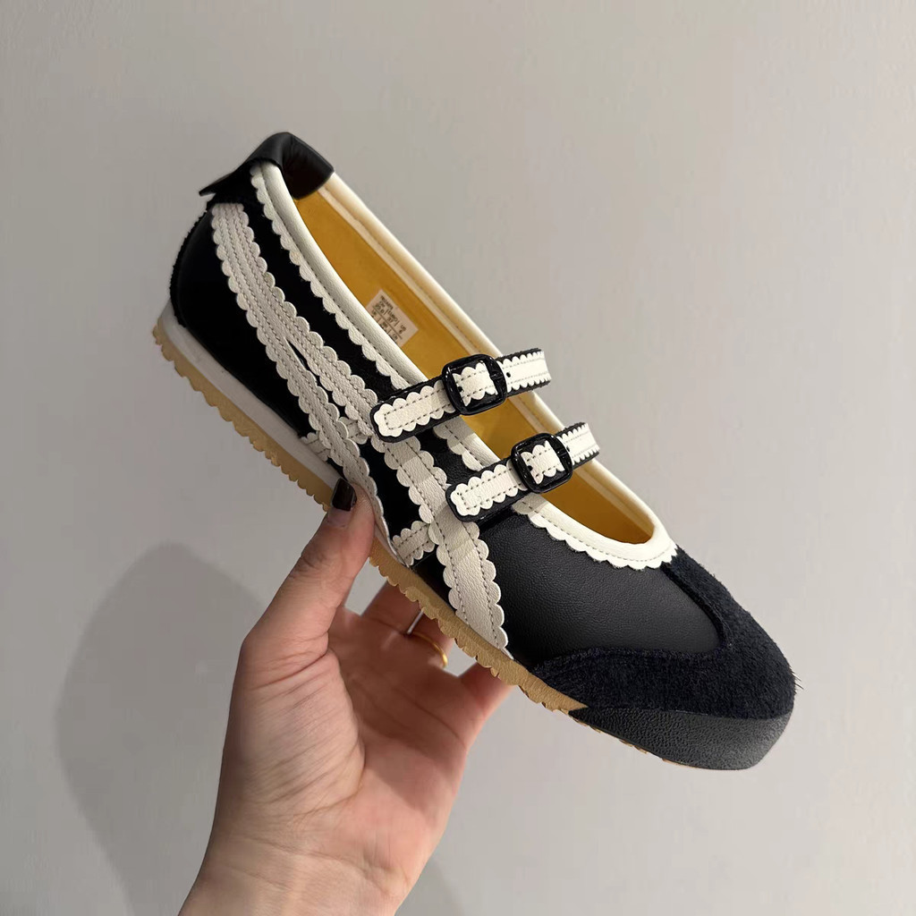 Mexico 66 TGRS Onitsuka Tiger Mary Jane Ballet Flats Thoải Mái Slip-On Đi Lại Hàng Ngày Đường Phố Th